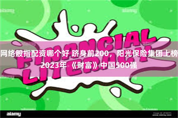 网络股指配资哪个好 跻身前200，阳光保险集团上榜2023年 《财富》中国500强